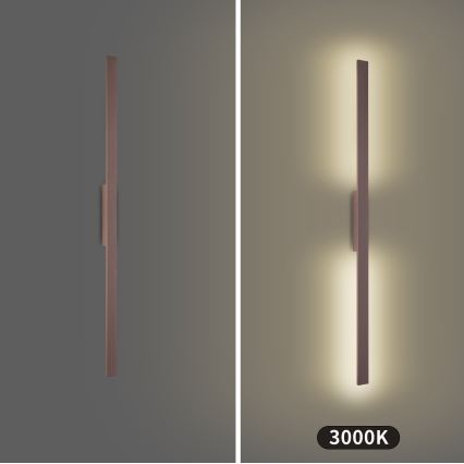 Brilagi - LED buitenwandlamp LUNA LED/24W/230V 3000K IP65 100 cm bruin CRI 90