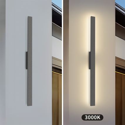 Brilagi - LED Buitenwandlamp LUNA LED/24W/230V 3000K IP65 100 cm antraciet CRI 90