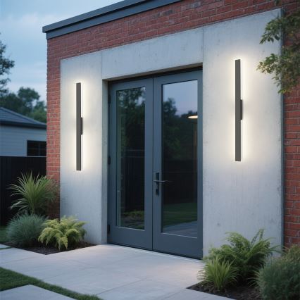 Brilagi - LED Buitenwandlamp LUNA LED/24W/230V 3000K IP65 100 cm antraciet CRI 90