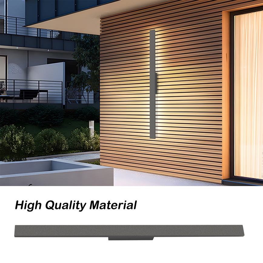 Brilagi - LED Buitenwandlamp LUNA LED/24W/230V 3000K IP65 100 cm antraciet CRI 90