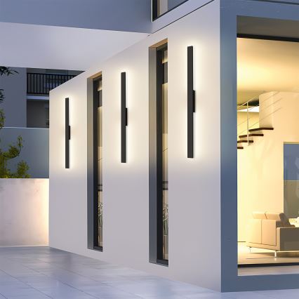 Brilagi - LED buitenmuurlamp LUNA LED/24W/230V 3000K IP65 100 cm zwart CRI 90