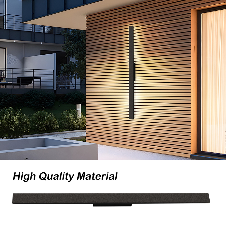 Brilagi - LED buitenmuurlamp LUNA LED/24W/230V 3000K IP65 100 cm zwart CRI 90
