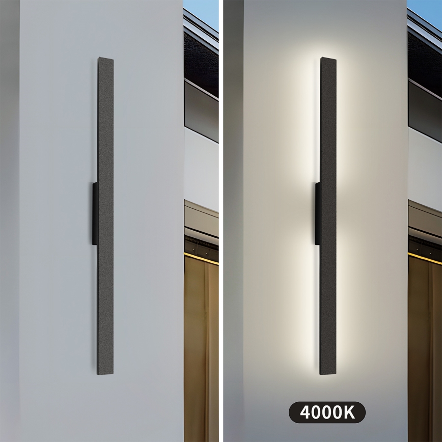Brilagi - LED buitenwandlamp LUNA LED/24W/230V 4000K IP65 100 cm zwart CRI 90