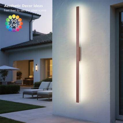 Brilagi - LED buitenwandlamp LUNA LED/30W/230V 3000K IP65 150 cm bruin CRI 90