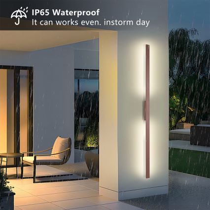 Brilagi - LED buitenwandlamp LUNA LED/30W/230V 3000K IP65 150 cm bruin CRI 90