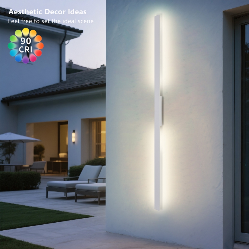 Brilagi - LED buitenwandlamp LUNA LED/30W/230V 3000K IP65 150 cm wit CRI 90