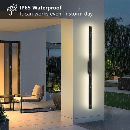 Brilagi - LED buitenwandlamp LUNA LED/30W/230V 4000K IP65 150 cm zwart CRI 90