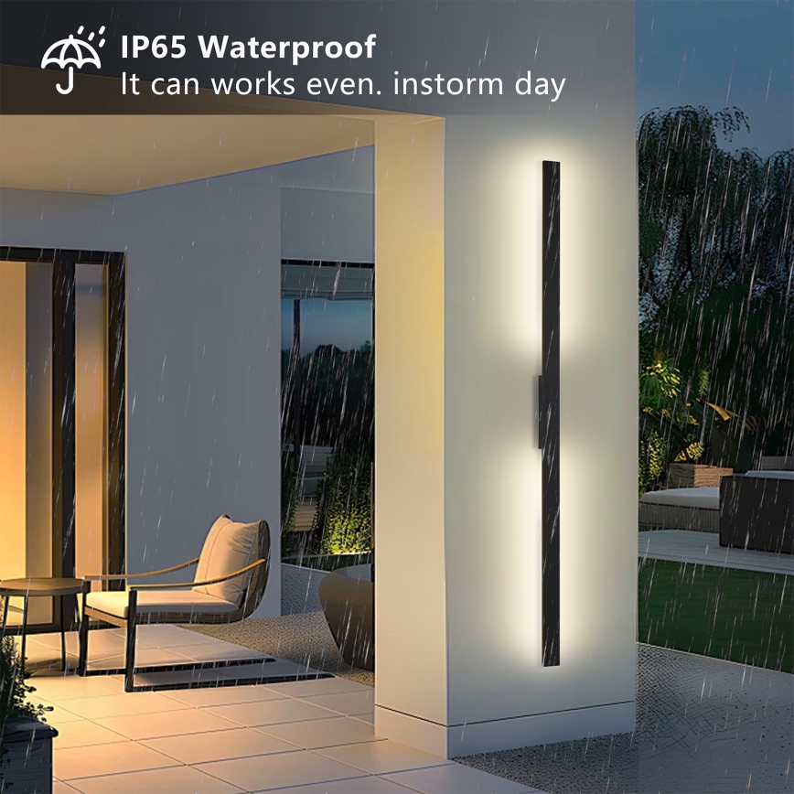Brilagi - LED buitenwandlamp LUNA LED/30W/230V 4000K IP65 150 cm zwart CRI 90