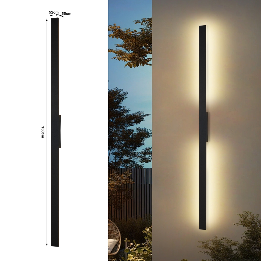 Brilagi - LED buitenwandlamp LUNA LED/30W/230V 4000K IP65 150 cm zwart CRI 90
