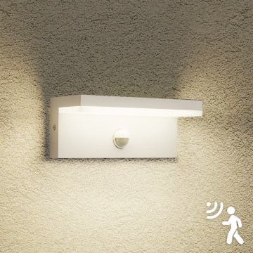 Brilagi - LED buitenwandlamp met geïntegreerde sensor TESSI LED/10W/230V wit IP54
