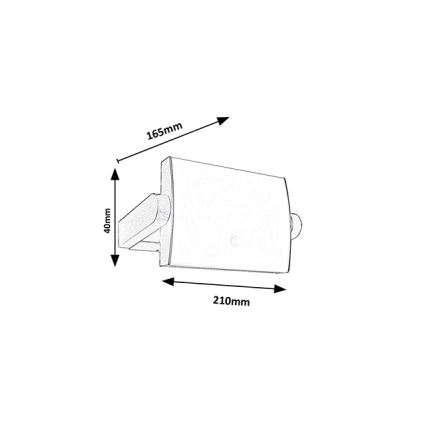 Brilagi - LED buitenwandlamp met sensor ANKLE LED/18W/230V 3000K IP65 antraciet