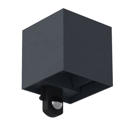 Brilagi - LED buitenwandlamp met sensor CUBE LED/6W/230V antraciet IP65
