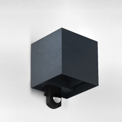 Brilagi - LED buitenwandlamp met sensor CUBE LED/6W/230V antraciet IP65