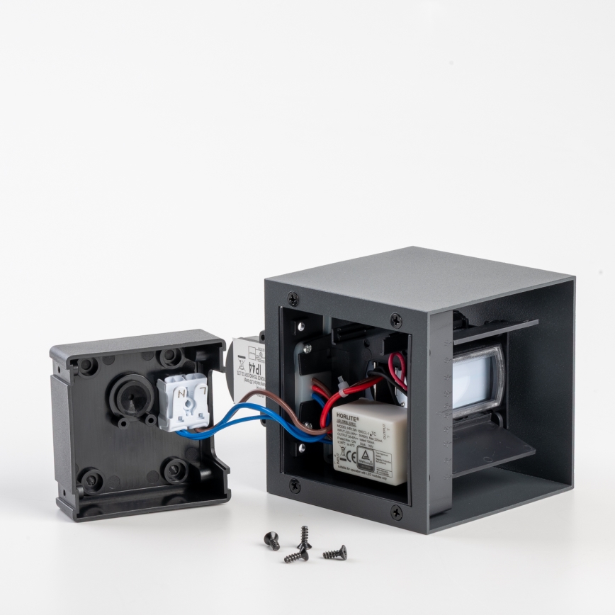 BRILAGI - LED buitenwandlamp met sensor CUBE LED/6W/230V antraciet IP65