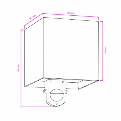 BRILAGI - LED buitenwandlamp met sensor CUBE LED/6W/230V antraciet IP65