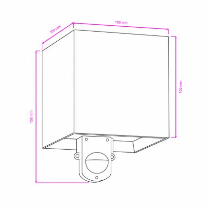 BRILAGI - LED buitenwandlamp met sensor CUBE LED/6W/230V zwart IP65