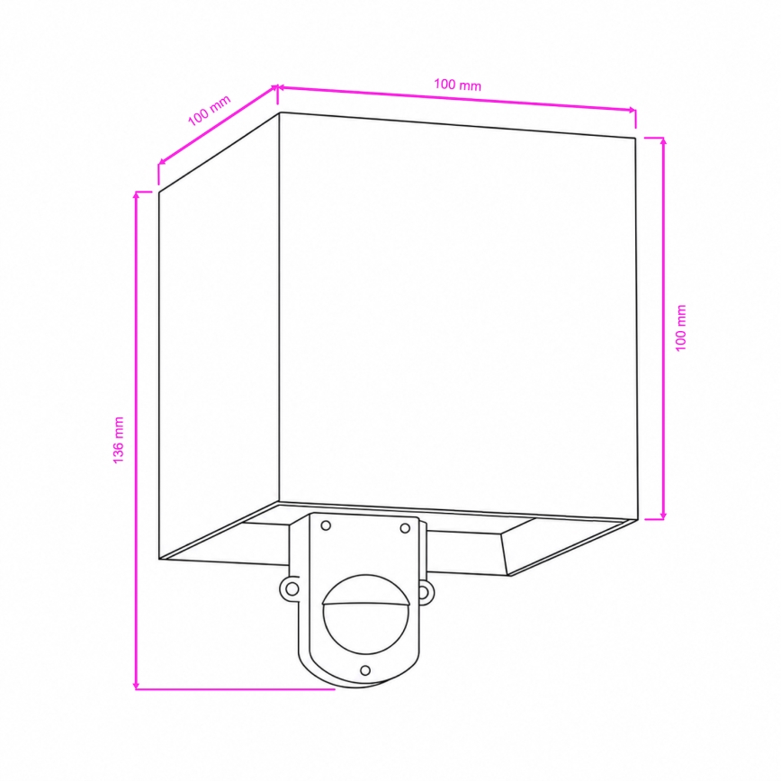 BRILAGI - LED buitenwandlamp met sensor CUBE LED/6W/230V zwart IP65