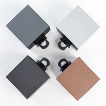 BRILAGI - LED buitenwandlamp met sensor CUBE LED/6W/230V zwart IP65