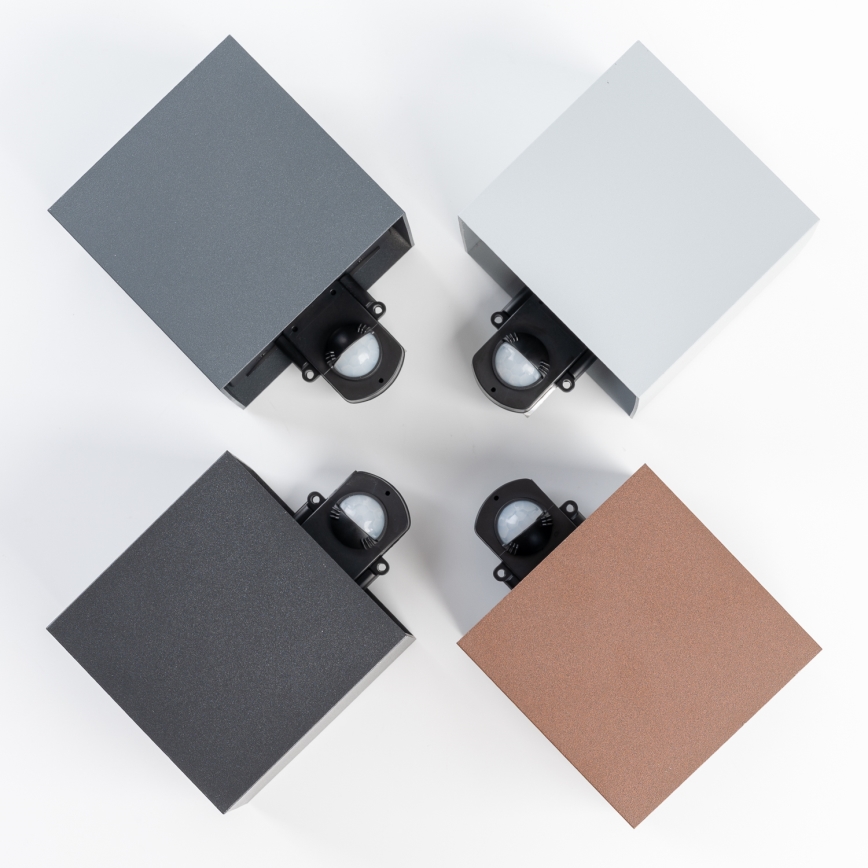 BRILAGI - LED buitenwandlamp met sensor CUBE LED/6W/230V zwart IP65