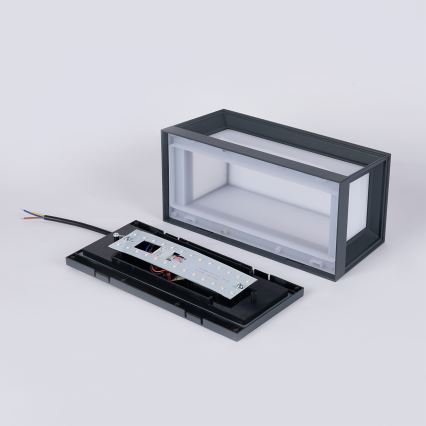 Brilagi - LED buitenwandlamp met sensor PARKER LED/12W/230V antraciet IP44