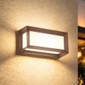 Brilagi - LED buitenwandlamp met sensor PARKER LED/12W/230V bruin IP44