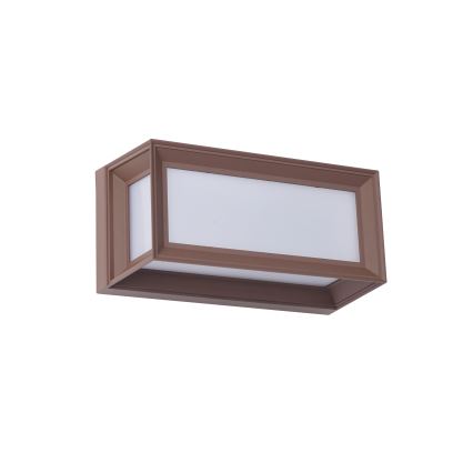 Brilagi - LED buitenwandlamp met sensor PARKER LED/12W/230V bruin IP44