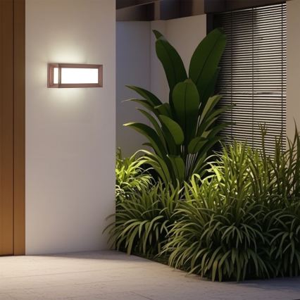 Brilagi - LED buitenwandlamp met sensor PARKER LED/12W/230V bruin IP44