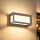 Brilagi - LED buitenwandlamp met sensor PARKER LED/12W/230V grijs IP44