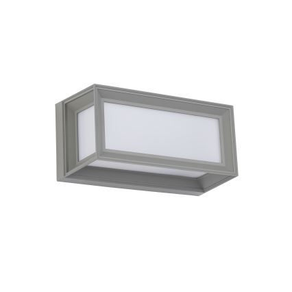 Brilagi - LED buitenwandlamp met sensor PARKER LED/12W/230V grijs IP44