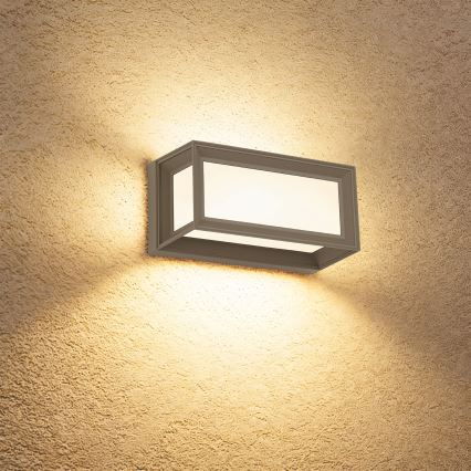 Brilagi - LED buitenwandlamp met sensor PARKER LED/12W/230V grijs IP44