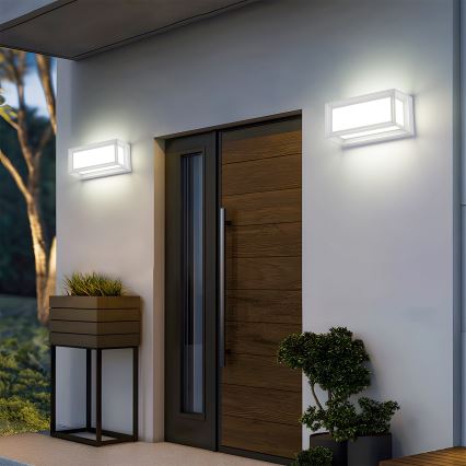Brilagi - LED buitenwandlamp met sensor PARKER LED/12W/230V wit IP44