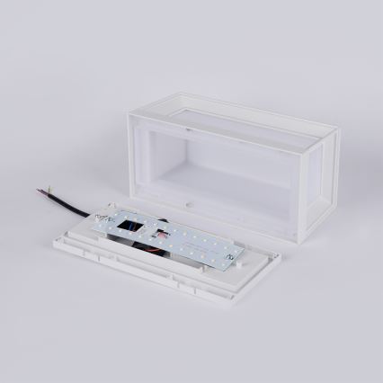 Brilagi - LED buitenwandlamp met sensor PARKER LED/12W/230V wit IP44