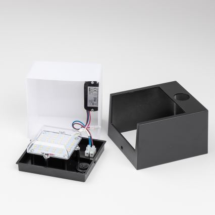 Brilagi - LED Buitenwandlamp met sensor TERNI LED/12W/230V zwart IP44