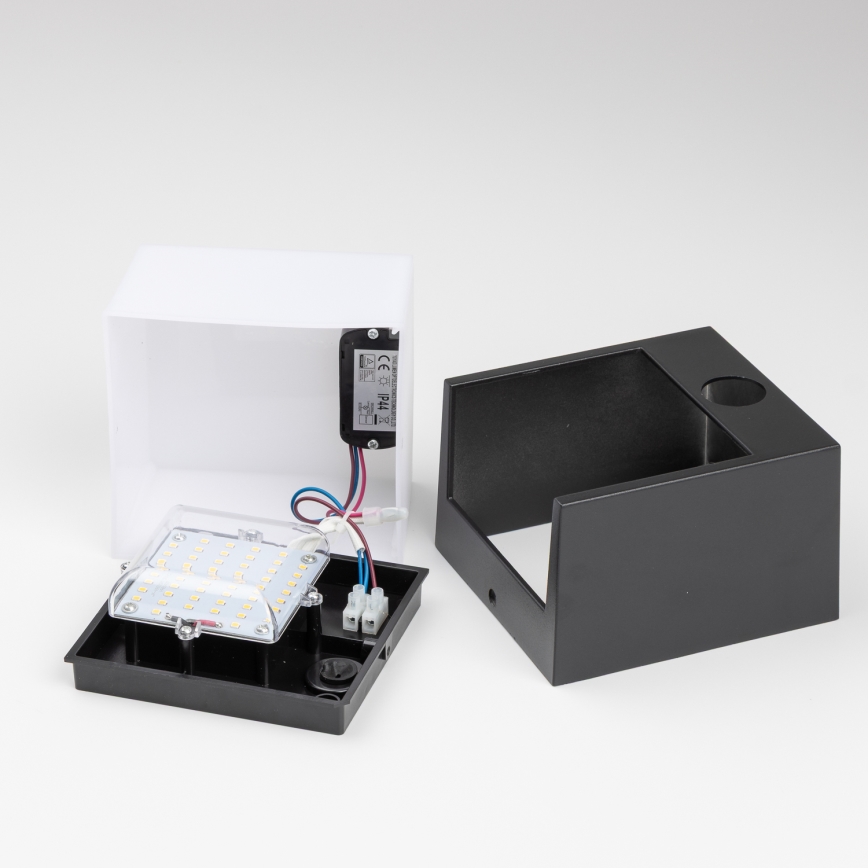 Brilagi - LED Buitenwandlamp met sensor TERNI LED/12W/230V zwart IP44