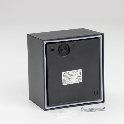 Brilagi - LED Buitenwandlamp met sensor TERNI LED/12W/230V zwart IP44