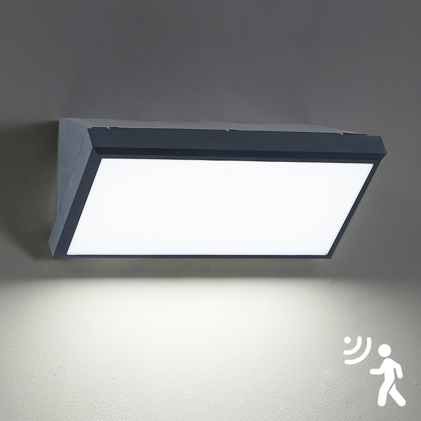 Brilagi - LED Buitenwandlamp met sensor TRIANGLE LED/20W/230V antraciet IP65