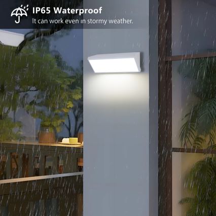 Brilagi - LED buitenwandlamp met sensor TRIANGLE LED/42W/230V 45 cm wit IP65