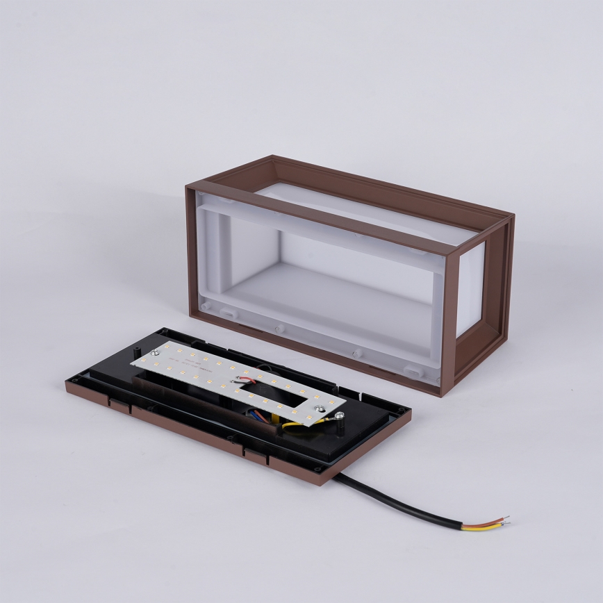 Brilagi - LED buitenwandlamp PARKER LED/12W/230V 3000/4500/6000K bruin IP44