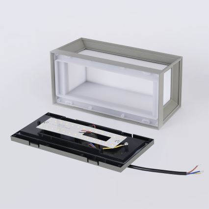 Brilagi - LED buitenwandlamp PARKER LED/12W/230V 3000/4500/6000K grijs IP44