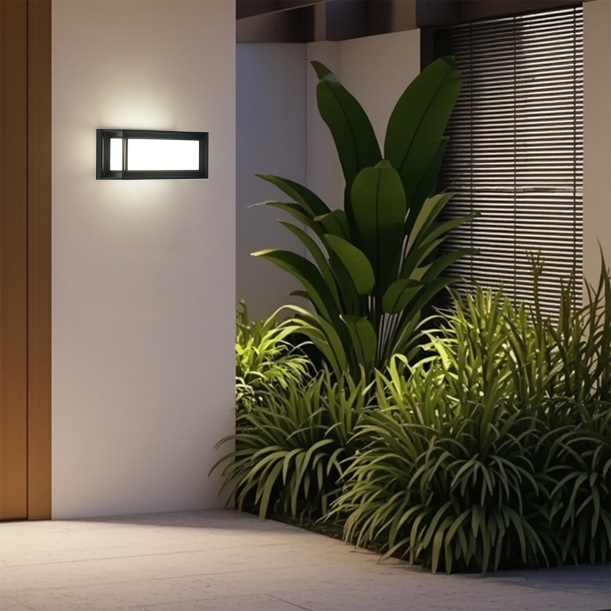 Brilagi - LED buitenmuurlamp PARKER LED/12W/230V 3000/4500/6000K zwart IP44