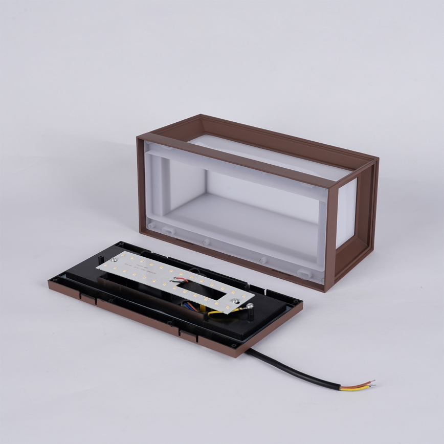 Brilagi - LED buitenwandlamp PARKER LED/12W/230V bruin IP44