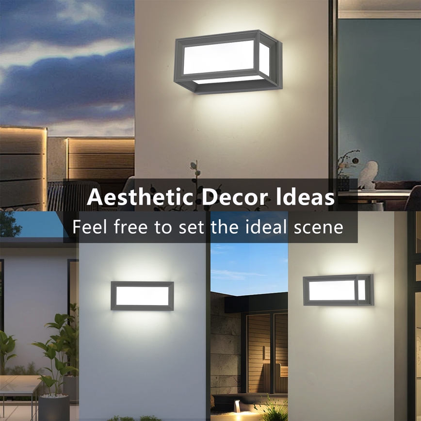 Brilagi - LED buitenwandlamp PARKER LED/12W/230V grijs IP44