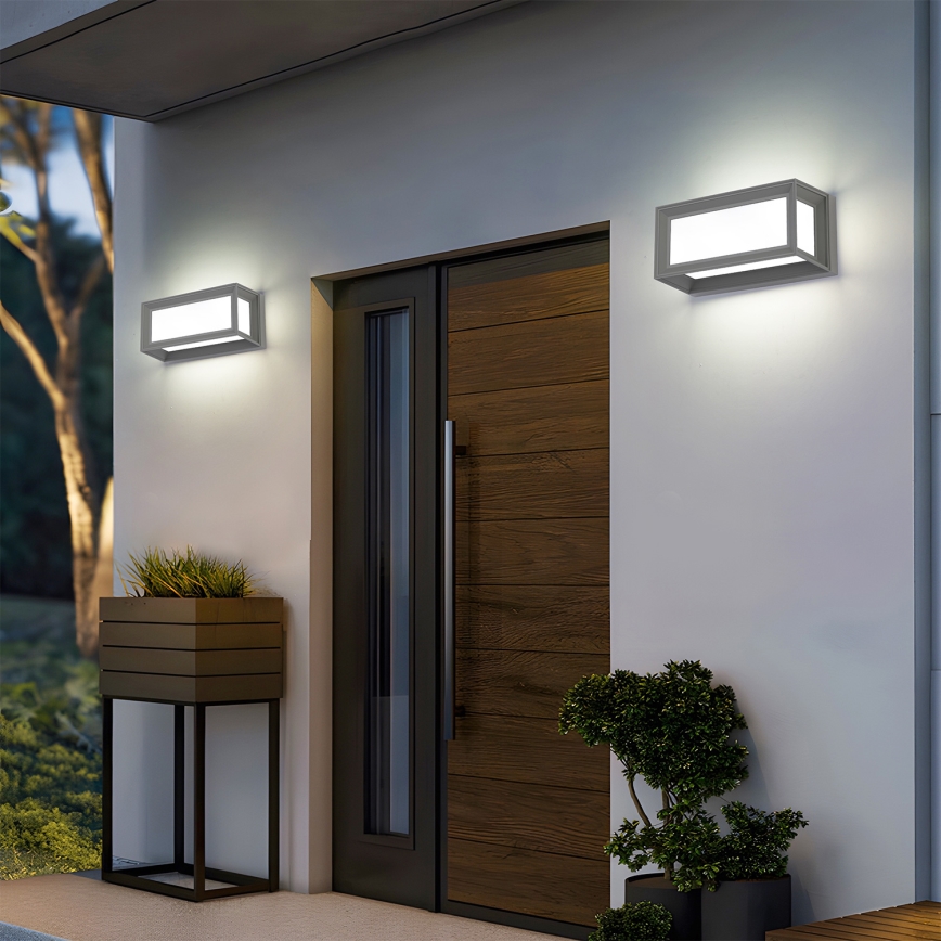 Brilagi - LED buitenwandlamp PARKER LED/12W/230V grijs IP44