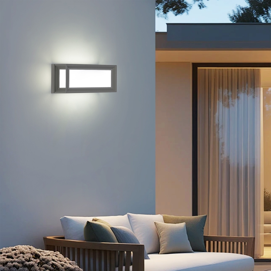 Brilagi - LED buitenwandlamp PARKER LED/12W/230V grijs IP44