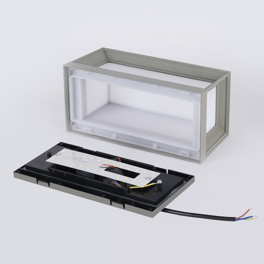 Brilagi - LED buitenwandlamp PARKER LED/12W/230V grijs IP44