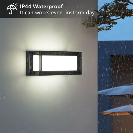 Brilagi - LED buitenwandlamp PARKER LED/12W/230V zwart IP44