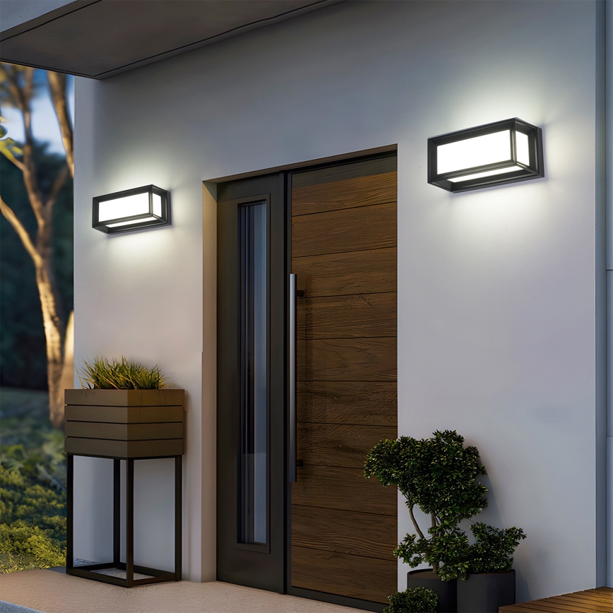 Brilagi - LED buitenwandlamp PARKER LED/12W/230V zwart IP44