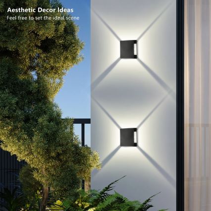 Brilagi - LED buitenwandlamp QUADRAY LED/4W/230V zwart IP65