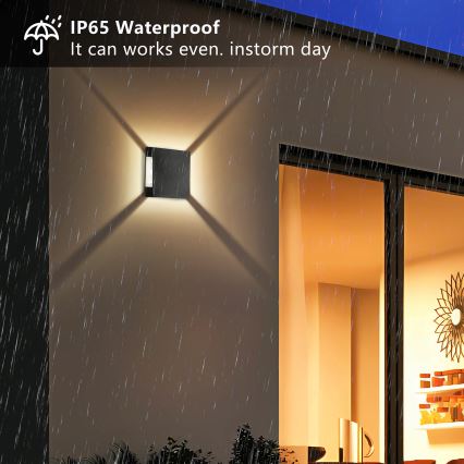 Brilagi - LED buitenwandlamp QUADRAY LED/4W/230V zwart IP65