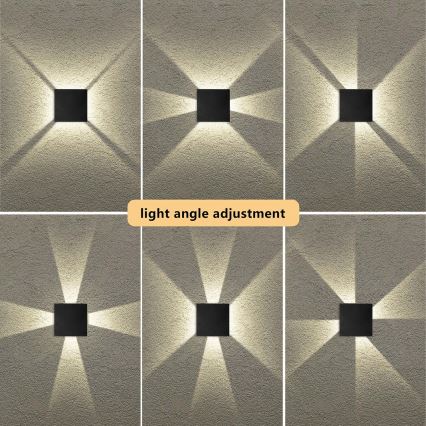 Brilagi - LED buitenwandlamp QUADRAY LED/4W/230V zwart IP65